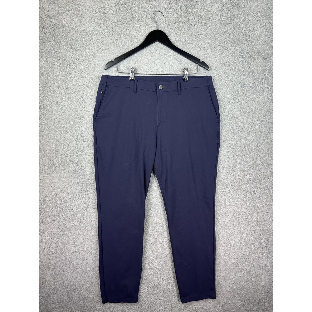 Public Rec Pants Mens 36x32 Blue Performance Stretch Golf Travel Athletic Chino - Picture 2 of 15